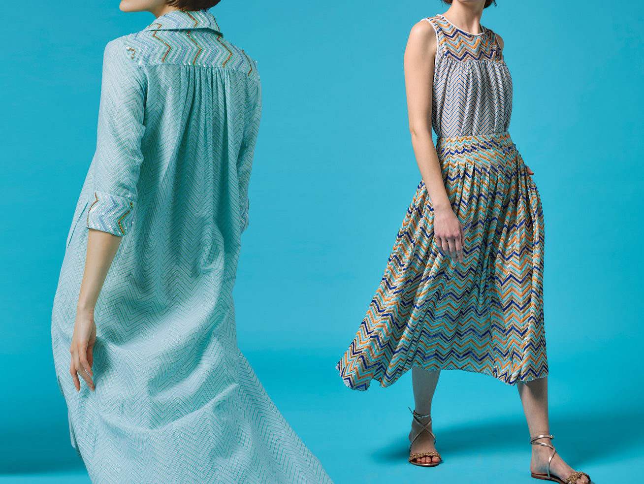 High Summer 23 - Glitter Zig-zag Embroidery