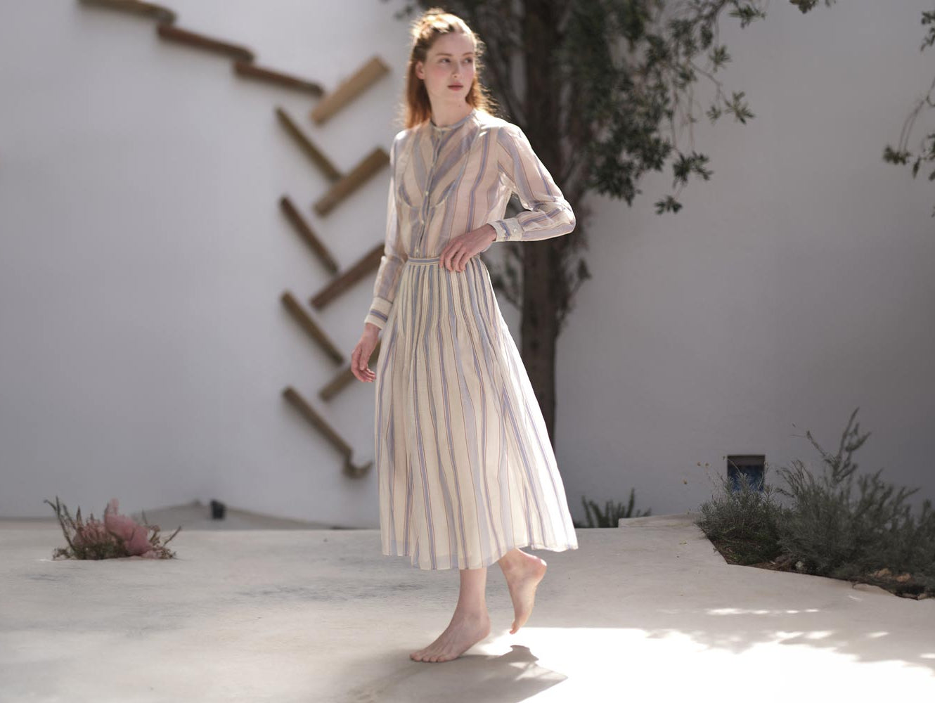 Spring Summer 2024 - "Chanderi Stripes" theme by Thierry COlson