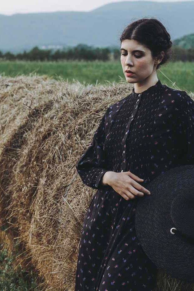 Louise Wearing a Yvana Black dress by Thierry Colson, photographed by Jamie Beck