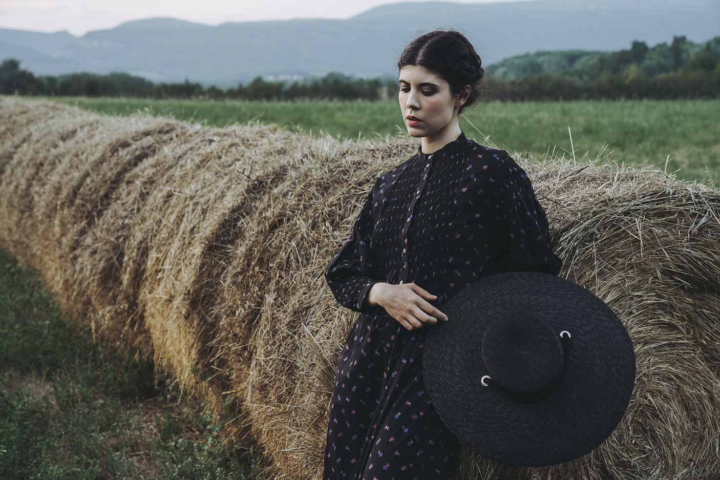 Louise Wearing a Yvana Black dress by Thierry Colson, photographed by Jamie Beck