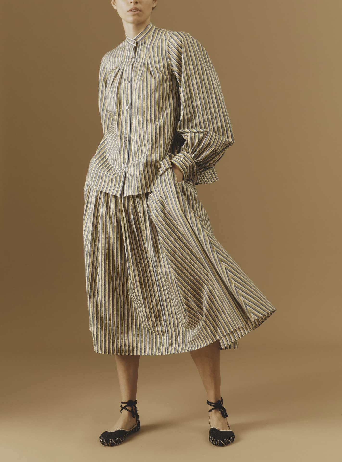 Front view of Yana Yellow Blouse - Pre Spring 2024 - Thierry Colson