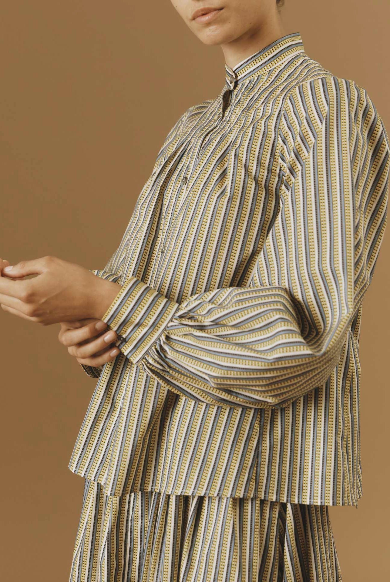 Detail of Yana Yellow Blouse - Pre Spring 2024 - Thierry Colson