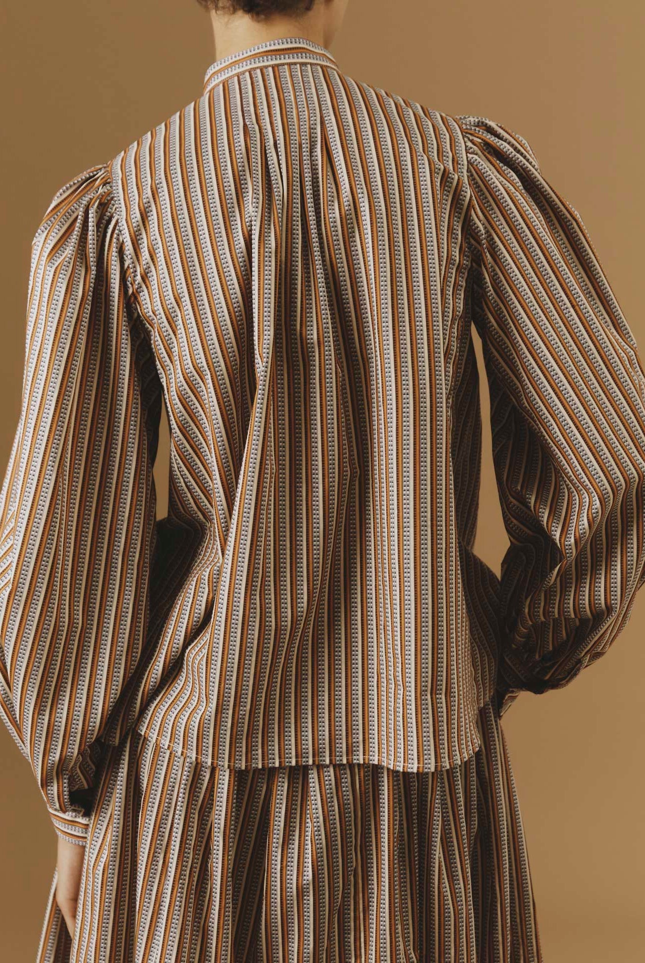 Back view of Yana Copper Blouse - Pre Spring 2024 - Thierry Colson