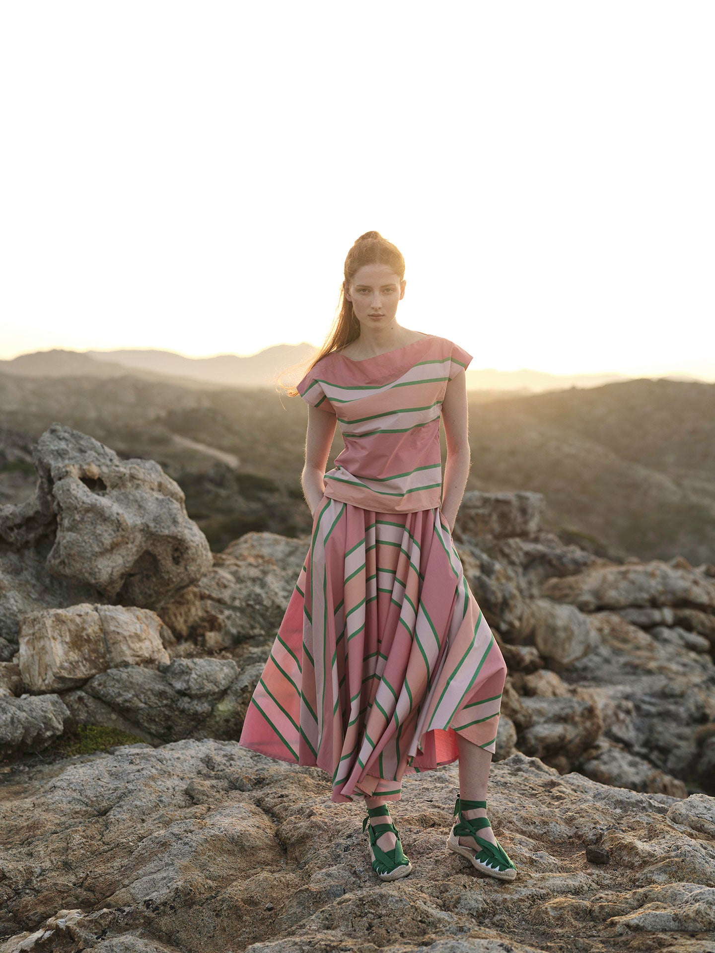 Thierry Colson Lookbook SS24 photographed by Stéphane Gautronneau - Ida top & Audrey Skirt front view