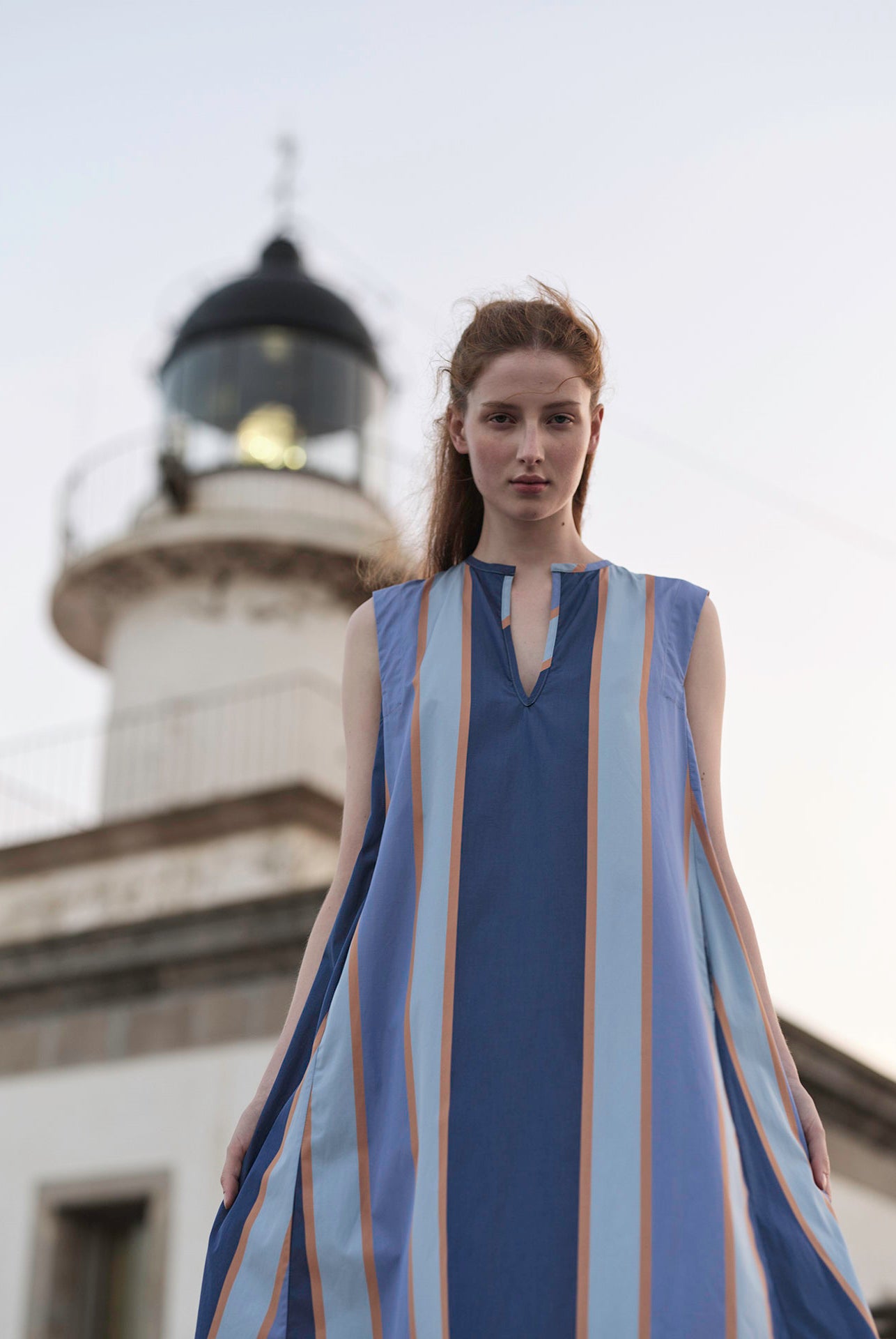 The model Alice is wearing an Apollonia kaftan designed by Thierry Colson and photographed by Stéphane Gautronneau.