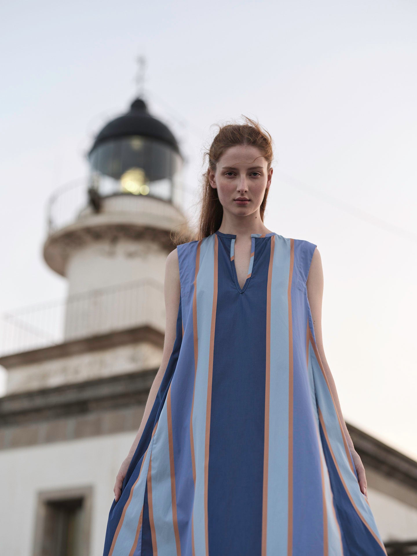The model Alice is wearing an Apollonia kaftan designed by Thierry Colson and photographed by Stéphane Gautronneau.