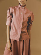 Vita luxury cotton rosewood Blouse by Thierry Colson