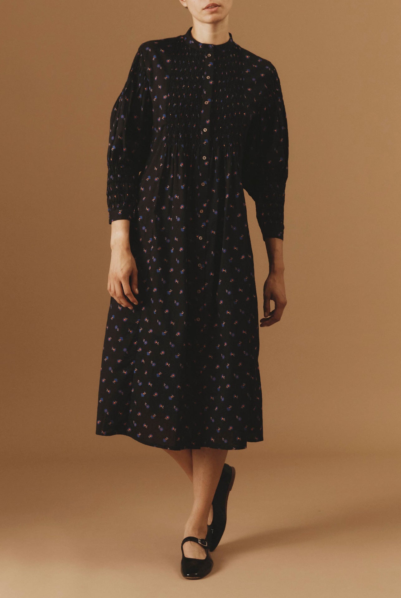 Front view of Yvana Black dress by Thierry Colson - Pre Spring 2024