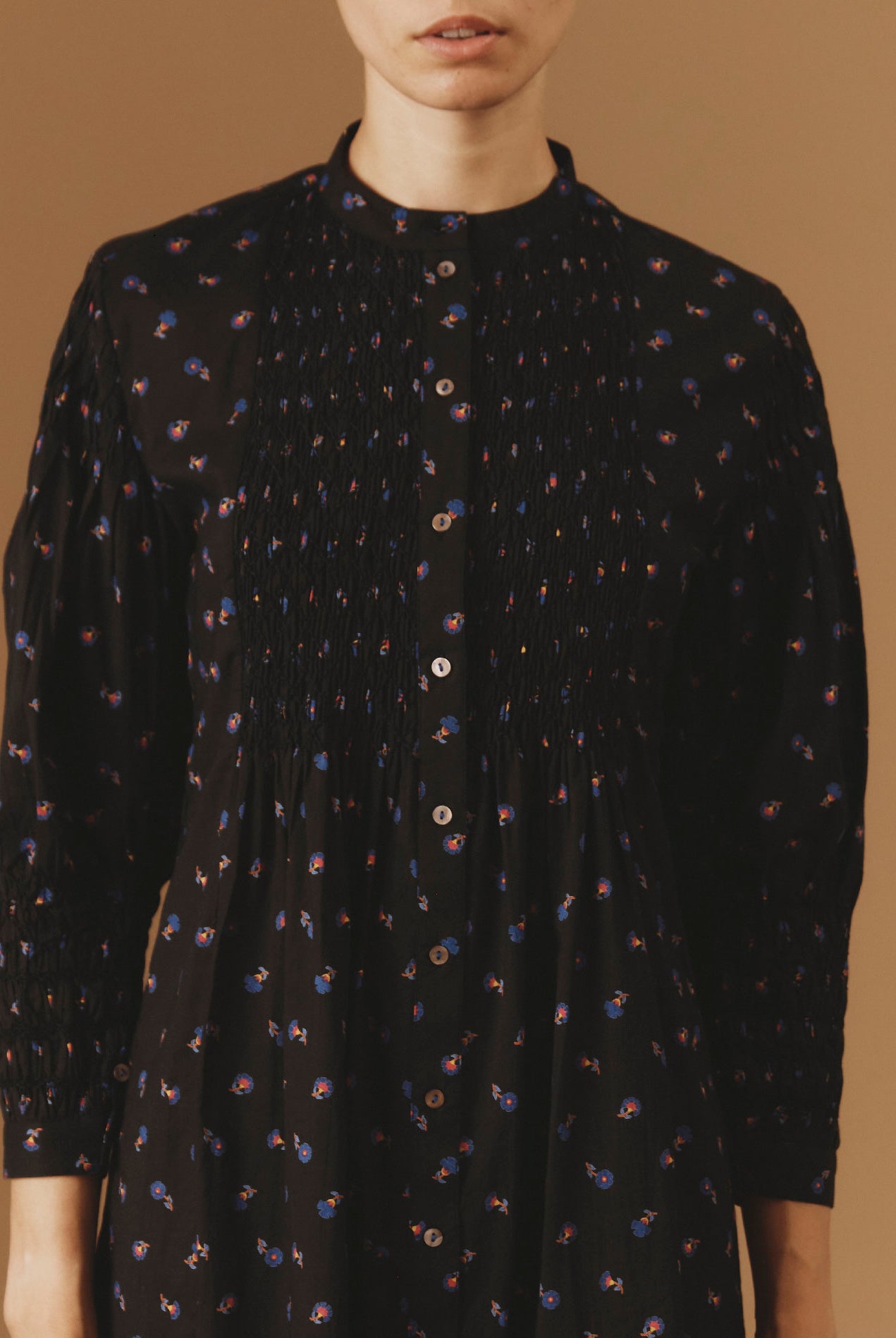 Close-up of Yvana Black dress by Thierry Colson - Pre Spring 2024
