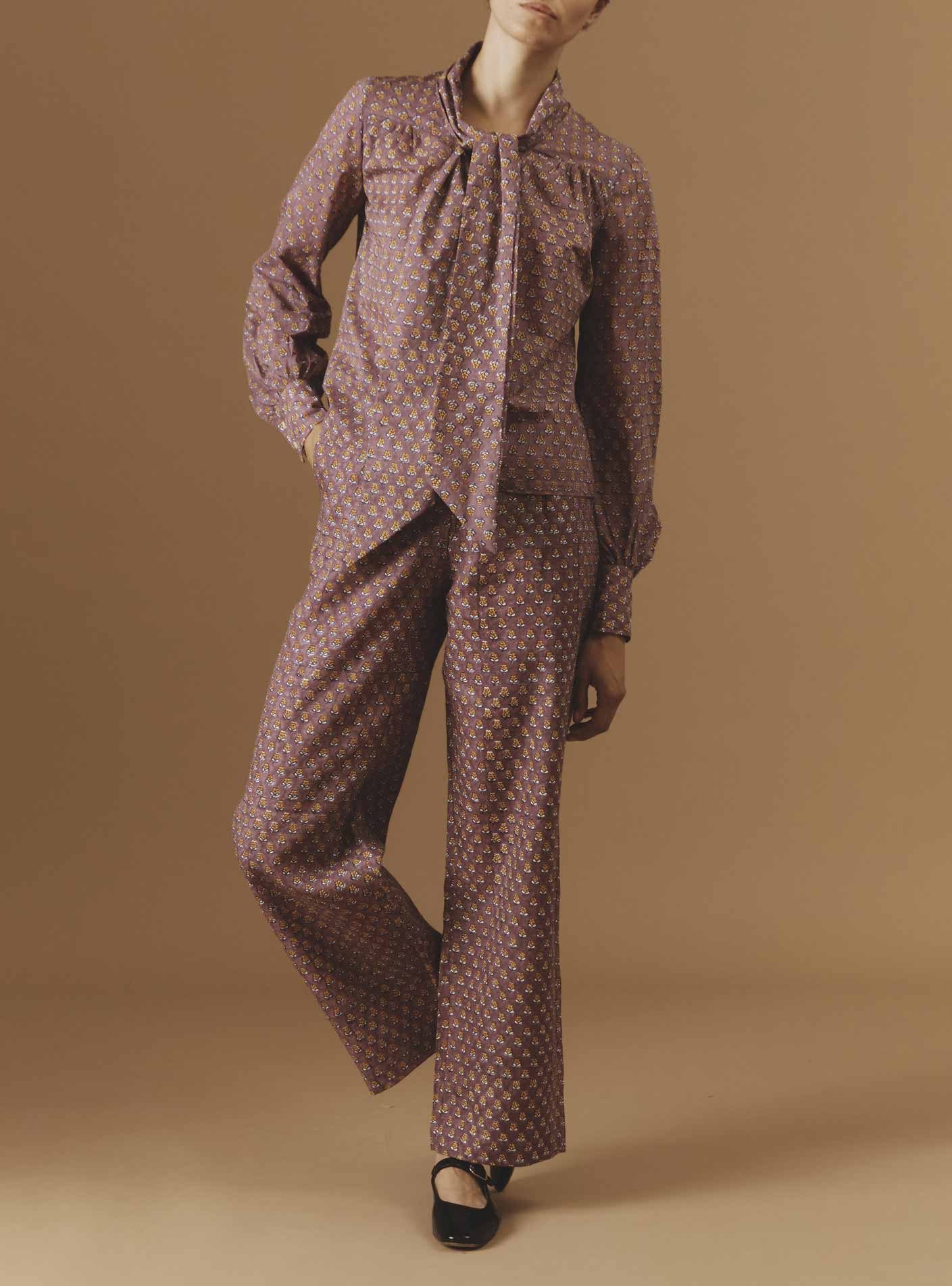 Thierry Colson Alba Blouse Rosewood Yellow Pre Spring 2024