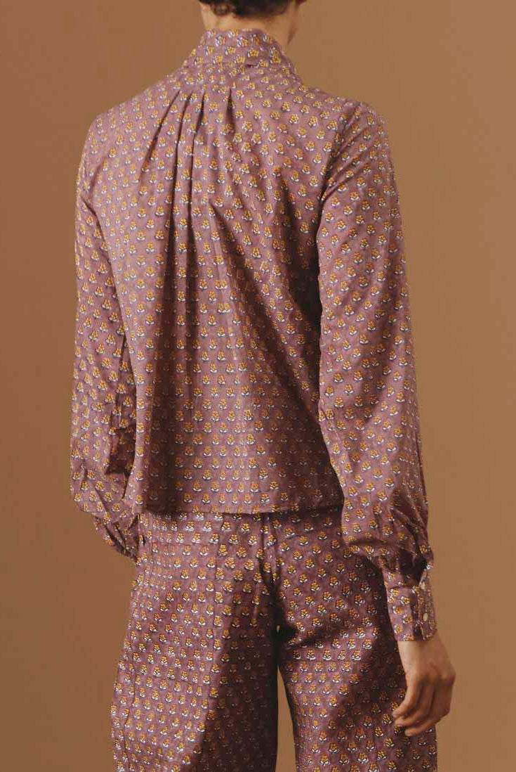Thierry Colson Alba Blouse Rosewood Yellow Pre Spring 2024