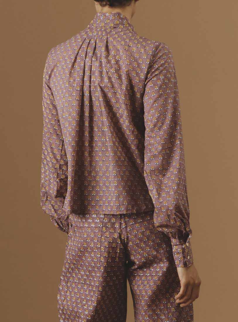 Thierry Colson Alba Blouse Rosewood Yellow Pre Spring 2024