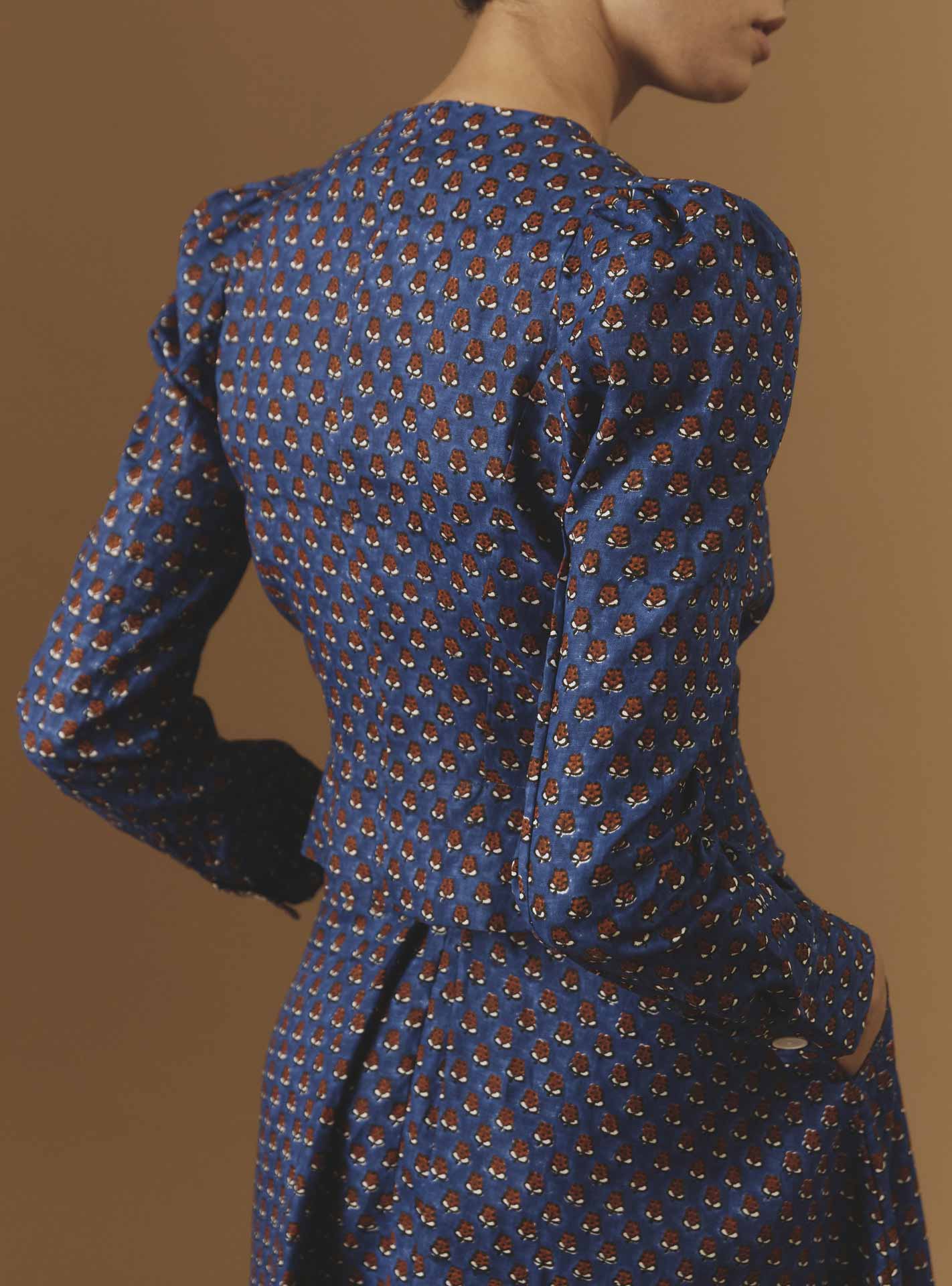 Thierry Colson Arabella Jacket Cobalt Blue Rustu Orange Pre Spring 2024