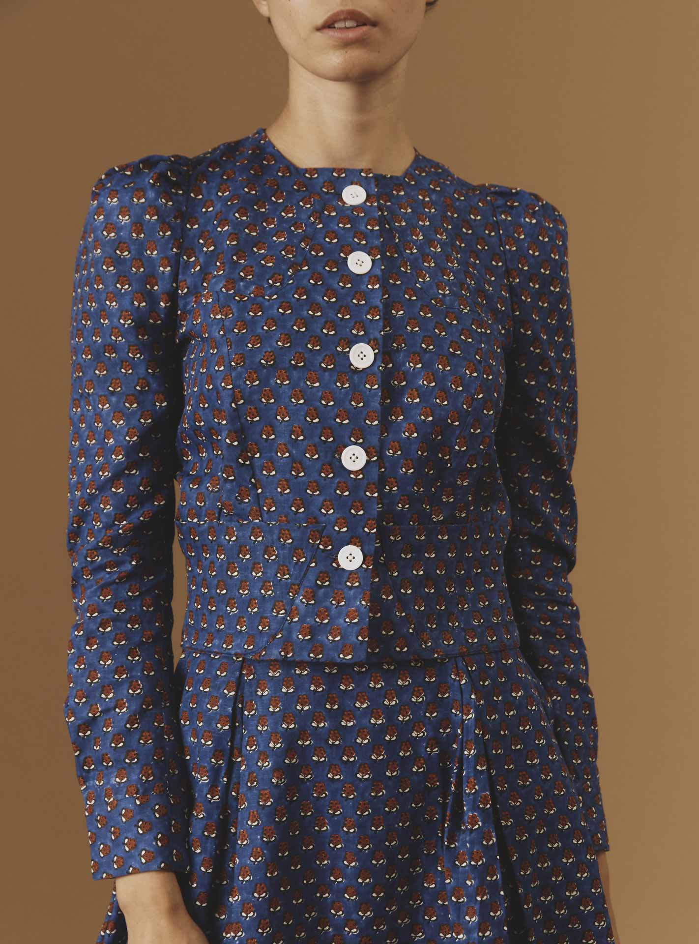 Thierry Colson Arabella Jacket Cobalt Blue Rustu Orange Pre Spring 2024