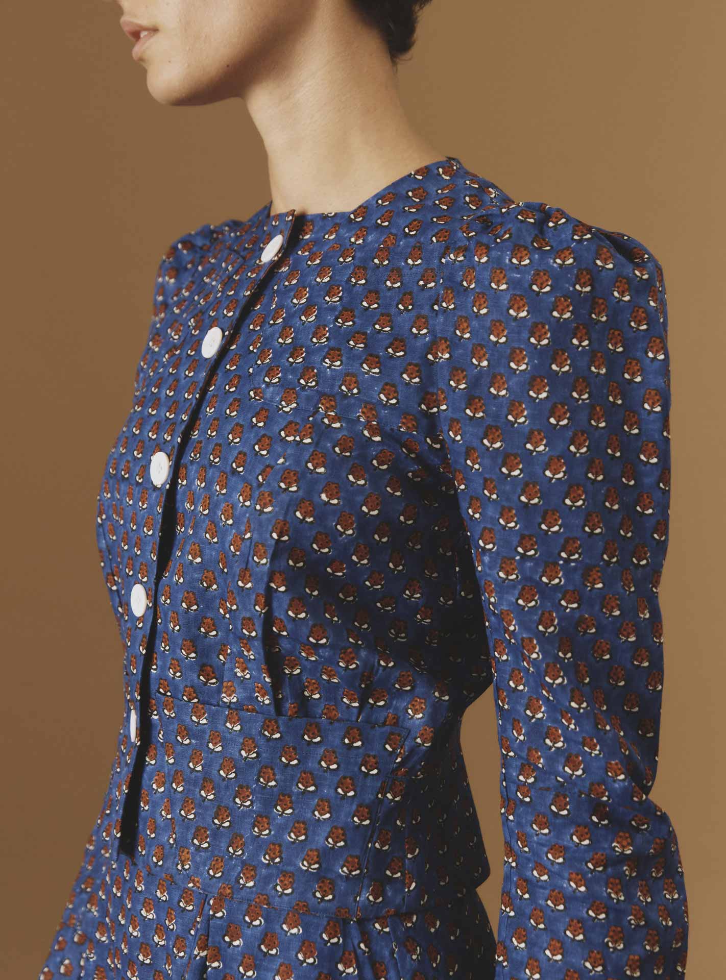 Thierry Colson Arabella Jacket Cobalt Blue Rustu Orange Pre Spring 2024