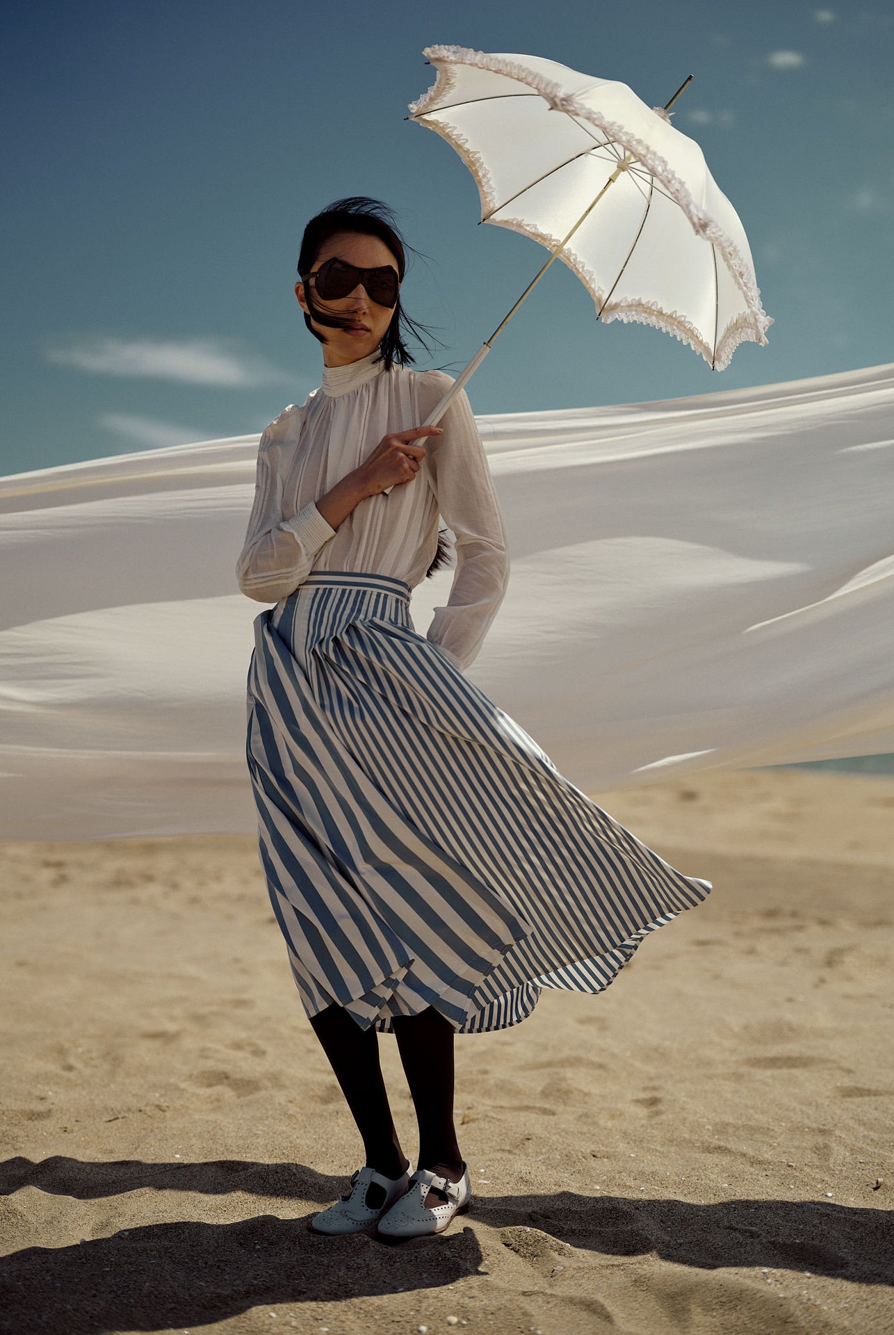 Teresa Blouse & Zazou lido Skirt by Thierry Colson shooting by Stephane Gautronneau