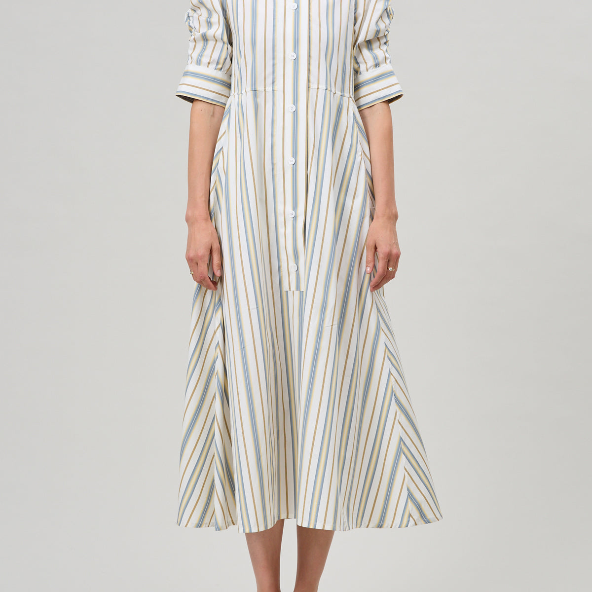 Venetia dress - Yellow & Grey