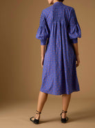 Back view of Yvana Blue dress by Thierry Colson - Pre Spring 2024