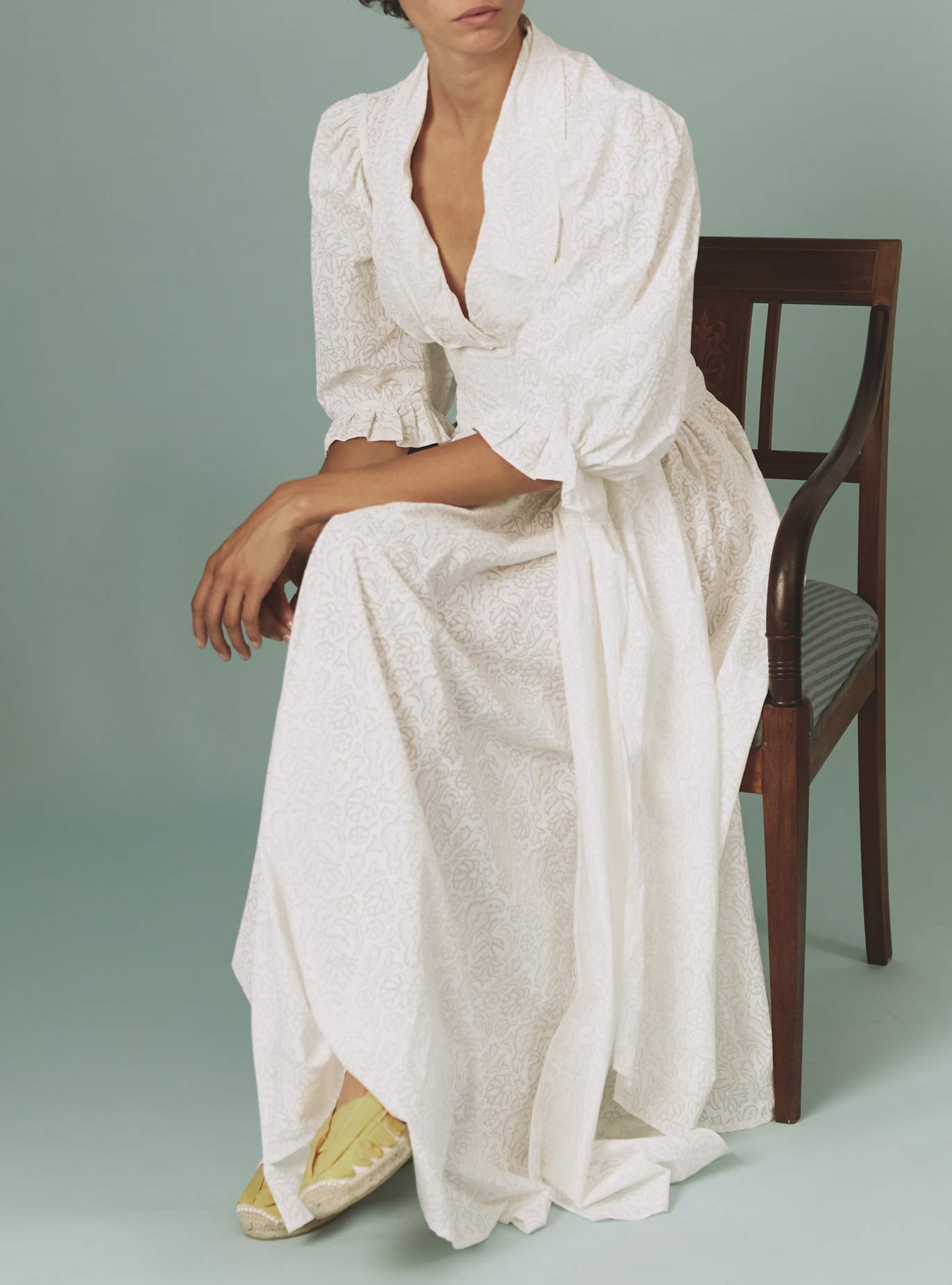 Other view of Zorah White Parrot Print Dress by Thierry Colson