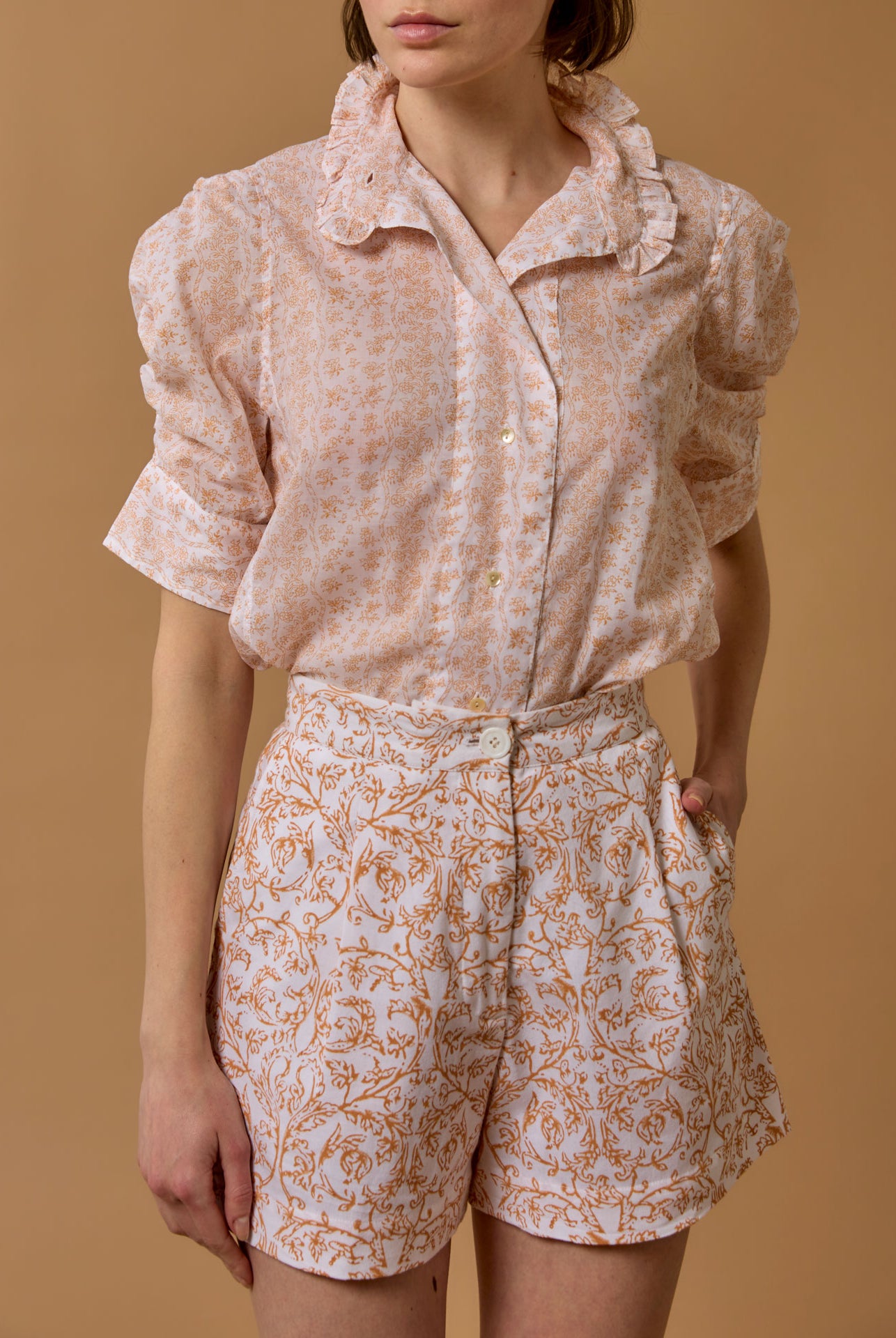 Vita Evora Print Brandy Blouse by Thierry Colson