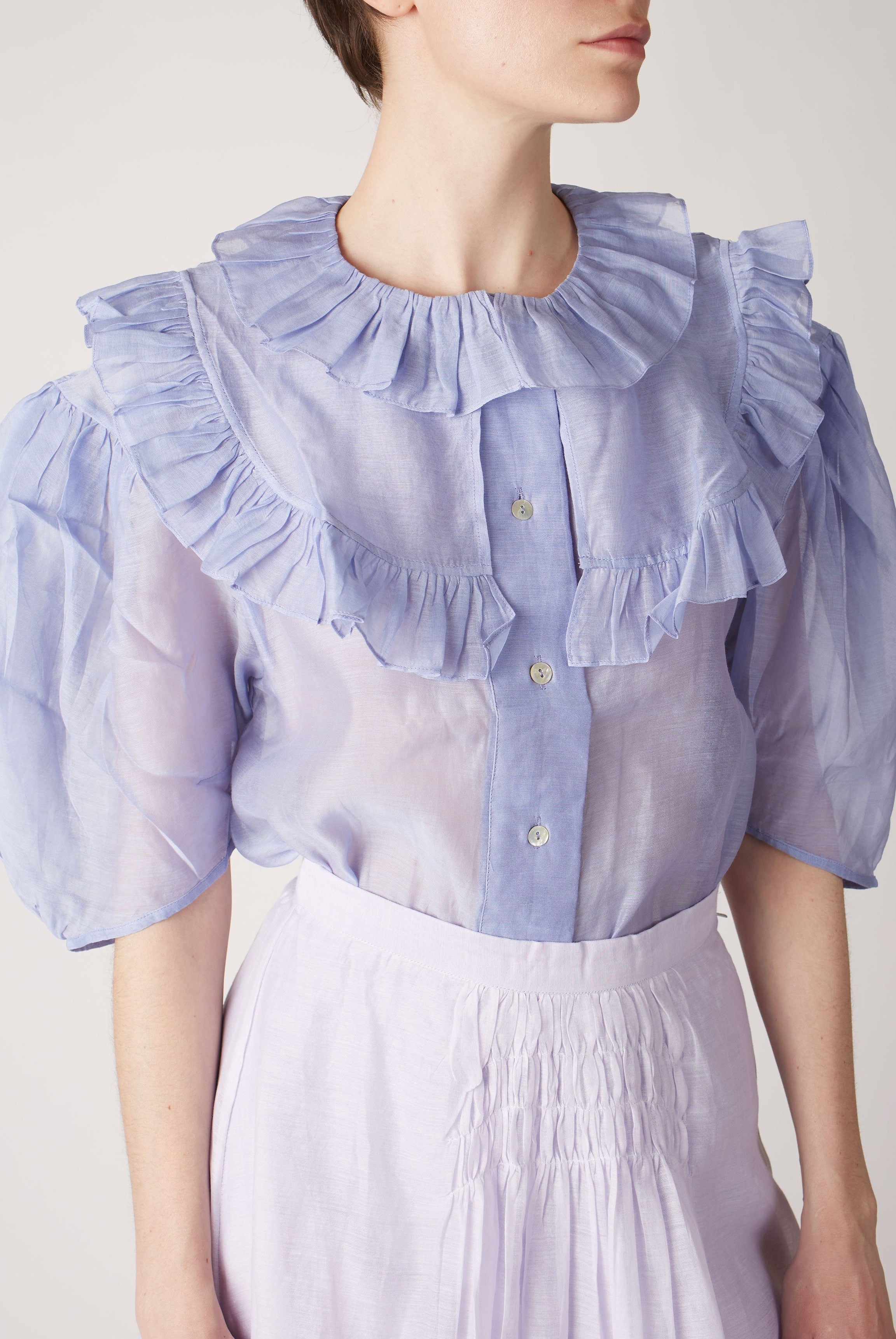 Vanina Rose Petals Lavander Blouse by Thierry Colson