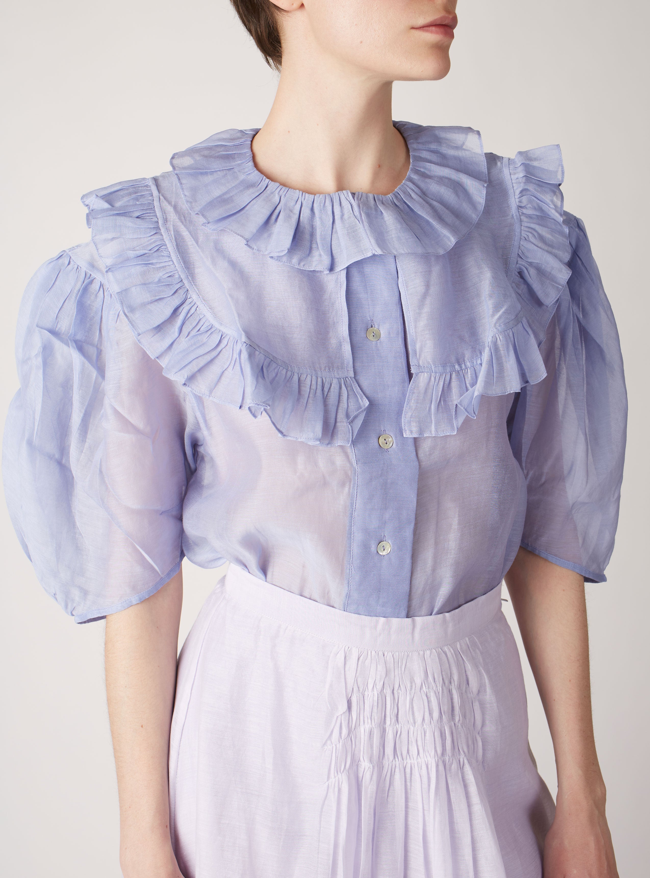 Vanina  Rose Petals Lavander Blouse by Thierry Colson