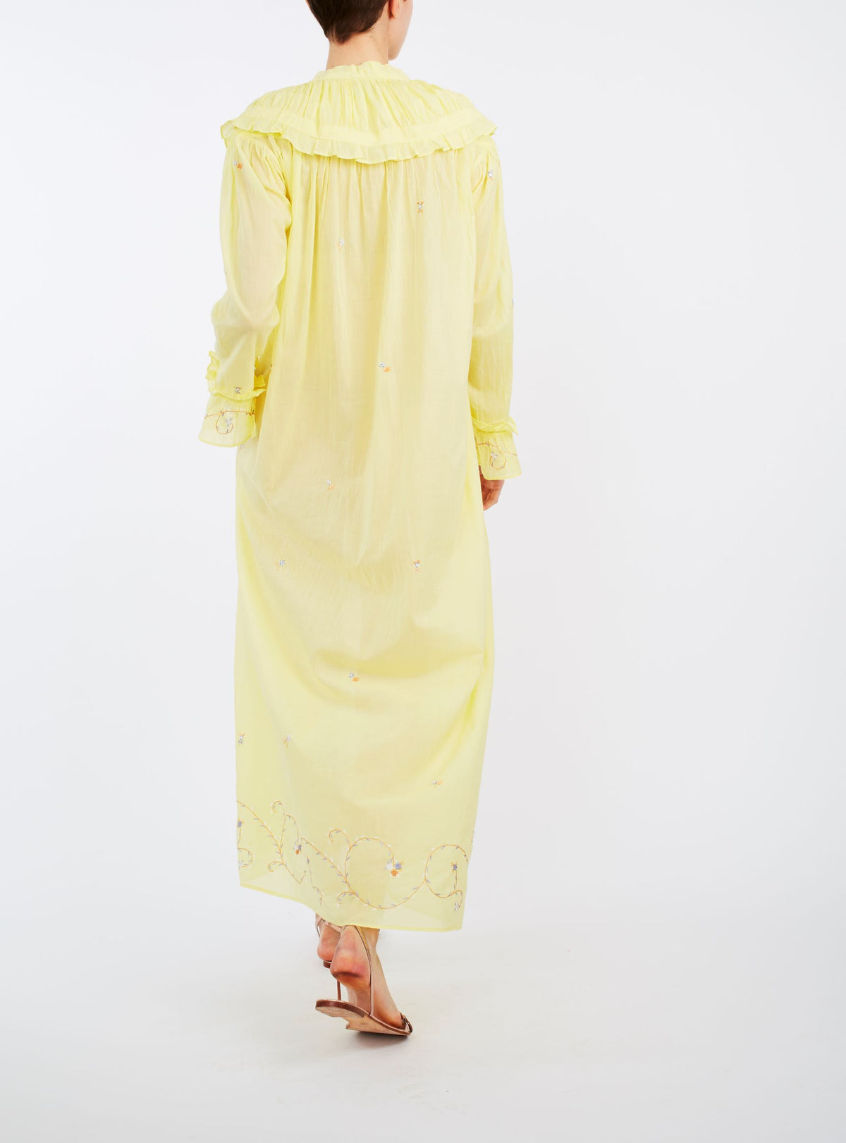 Back view Dauphine sweet lemon dress by Thierry Colson