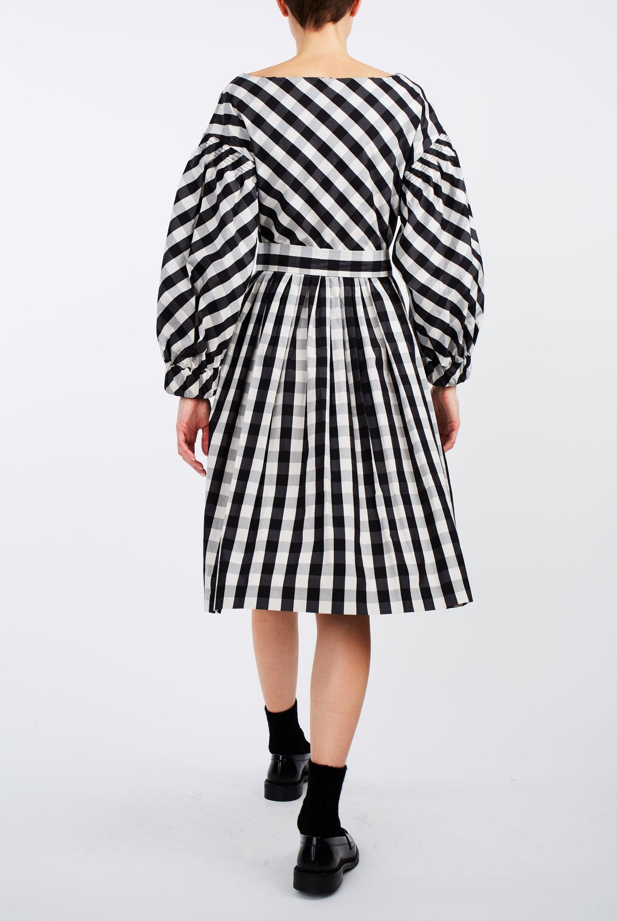 Back view Jane Black & White Cotton Dress by Thierry Colson