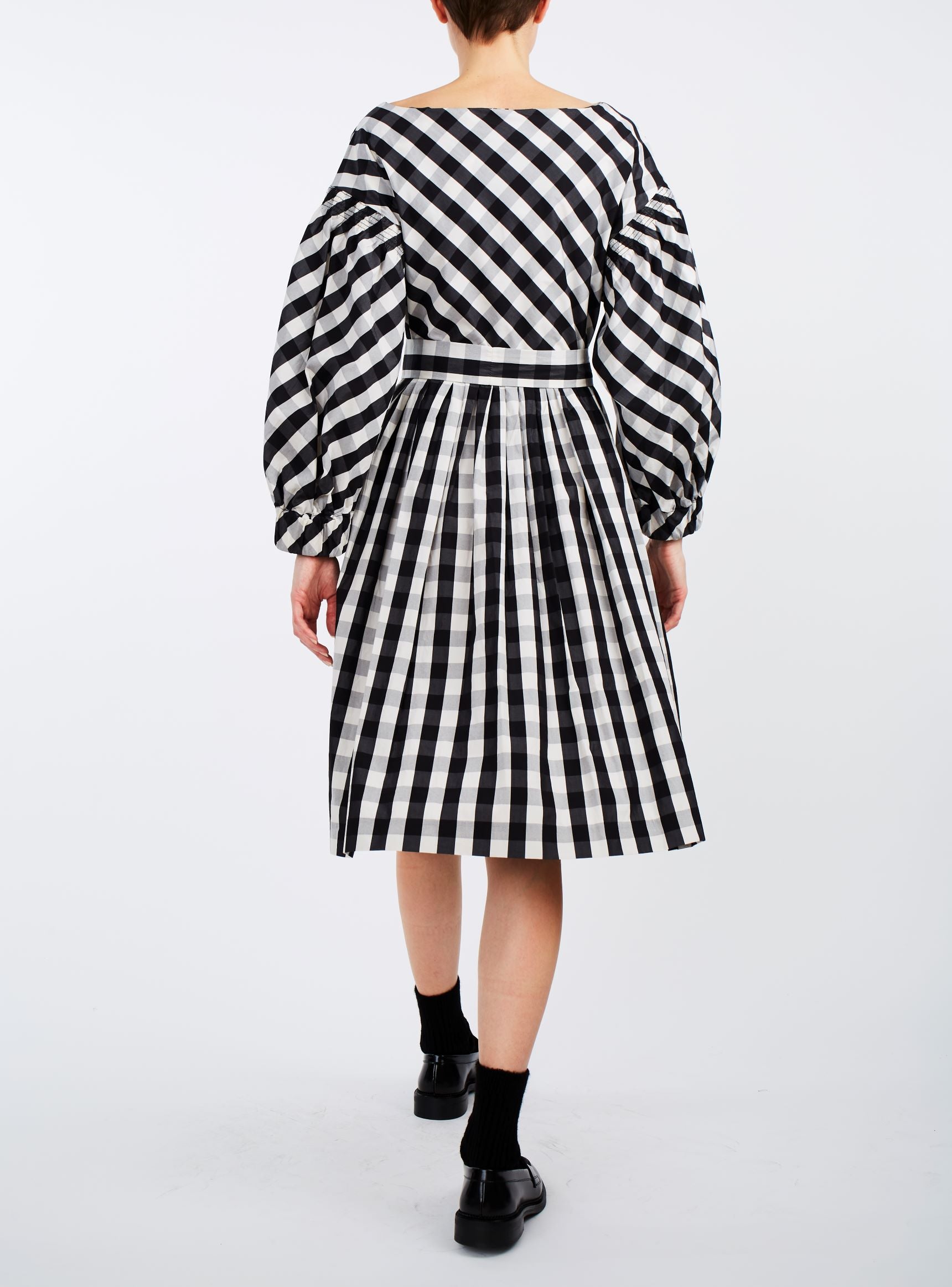 Back view Jane Black & White Cotton Dress by Thierry Colson