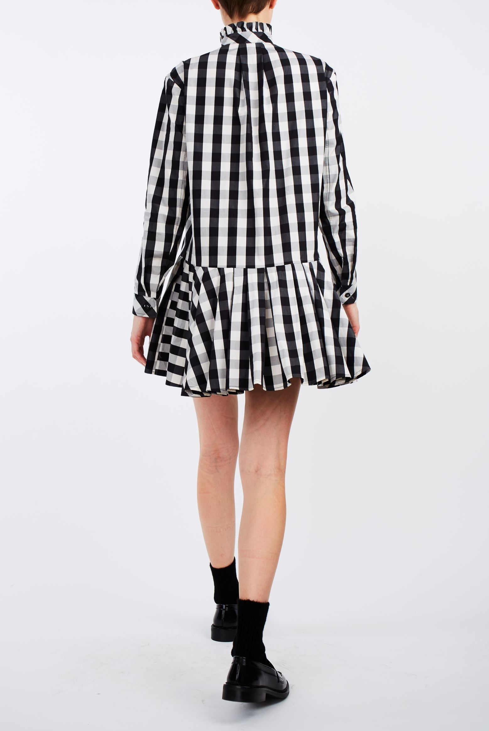 Back view of Lizbeth Black & White Mini Dress - Thierry Colson