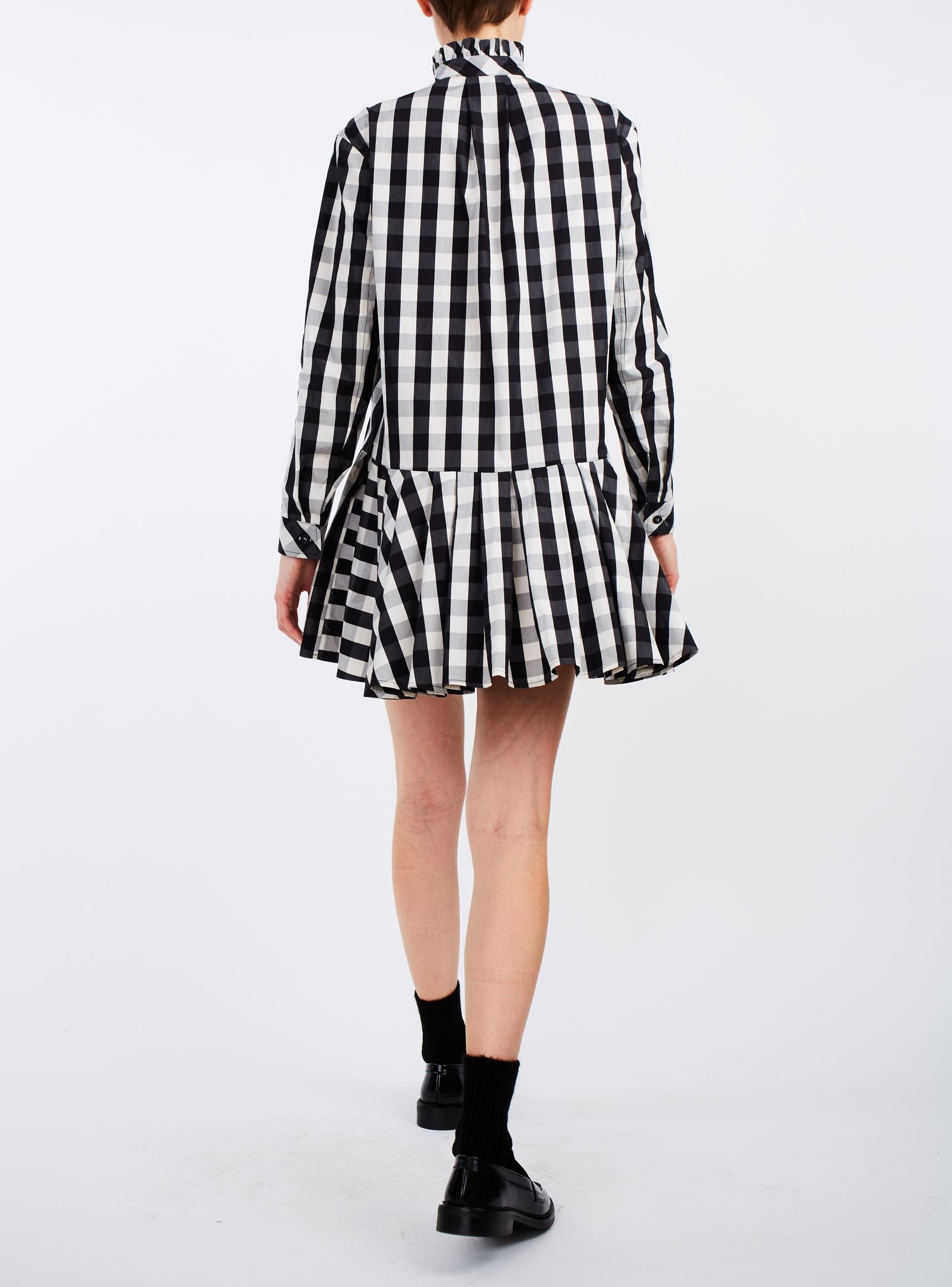 Back view of Lizbeth Black & White Mini Dress - Thierry Colson