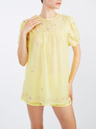 Front view of Olympia Sweet Lemon Top with Armand shorts by Thierry Colson