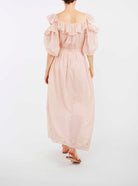 Back view of Venus Boudoir Carmelite Pink Dress by Thierry Colson