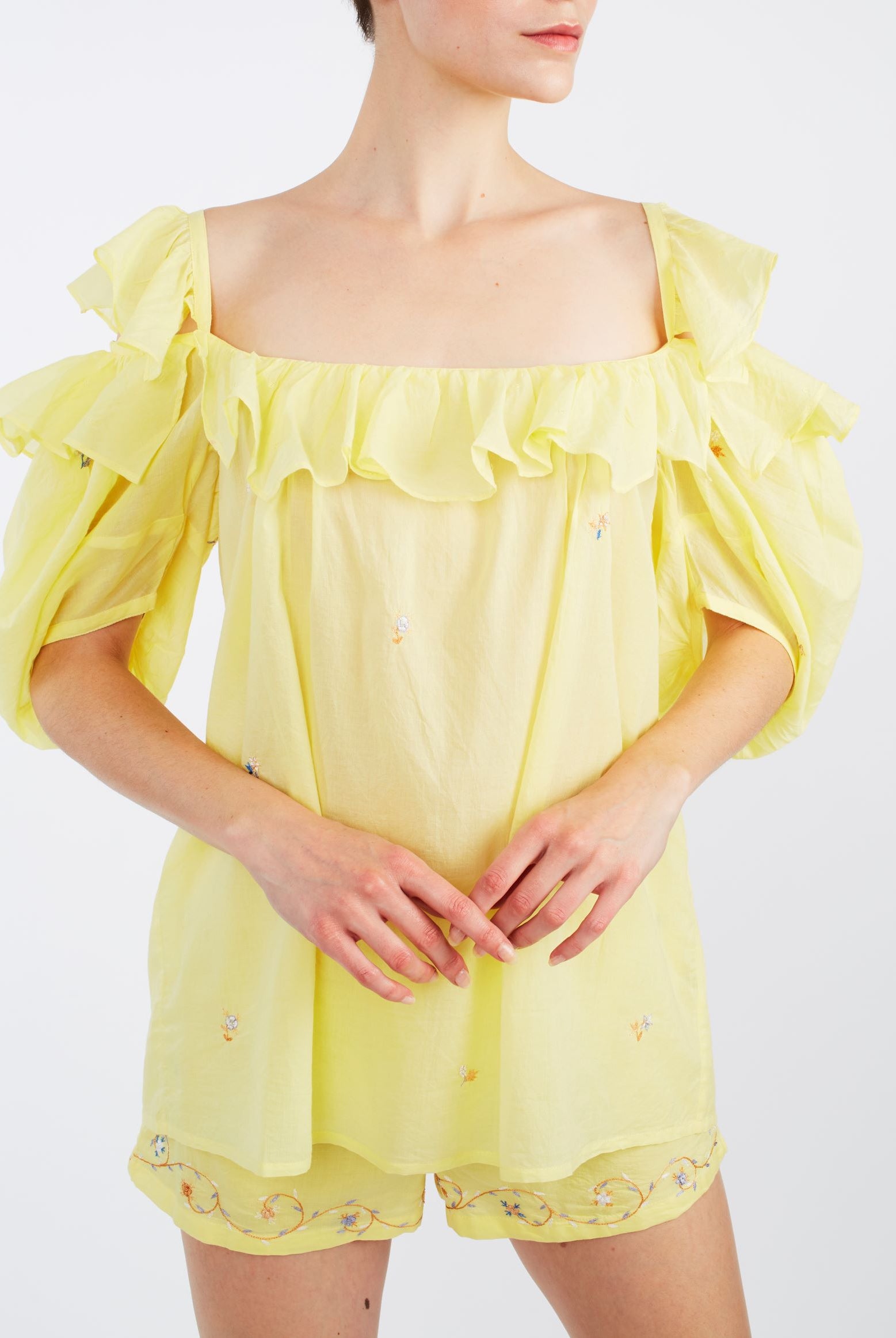 Venus Boudoir Sweet Lemon Blouse by Thierry Colson