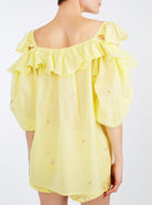 Back view of Venus Boudoir Sweet Lemon Blouse by Thierry Colson