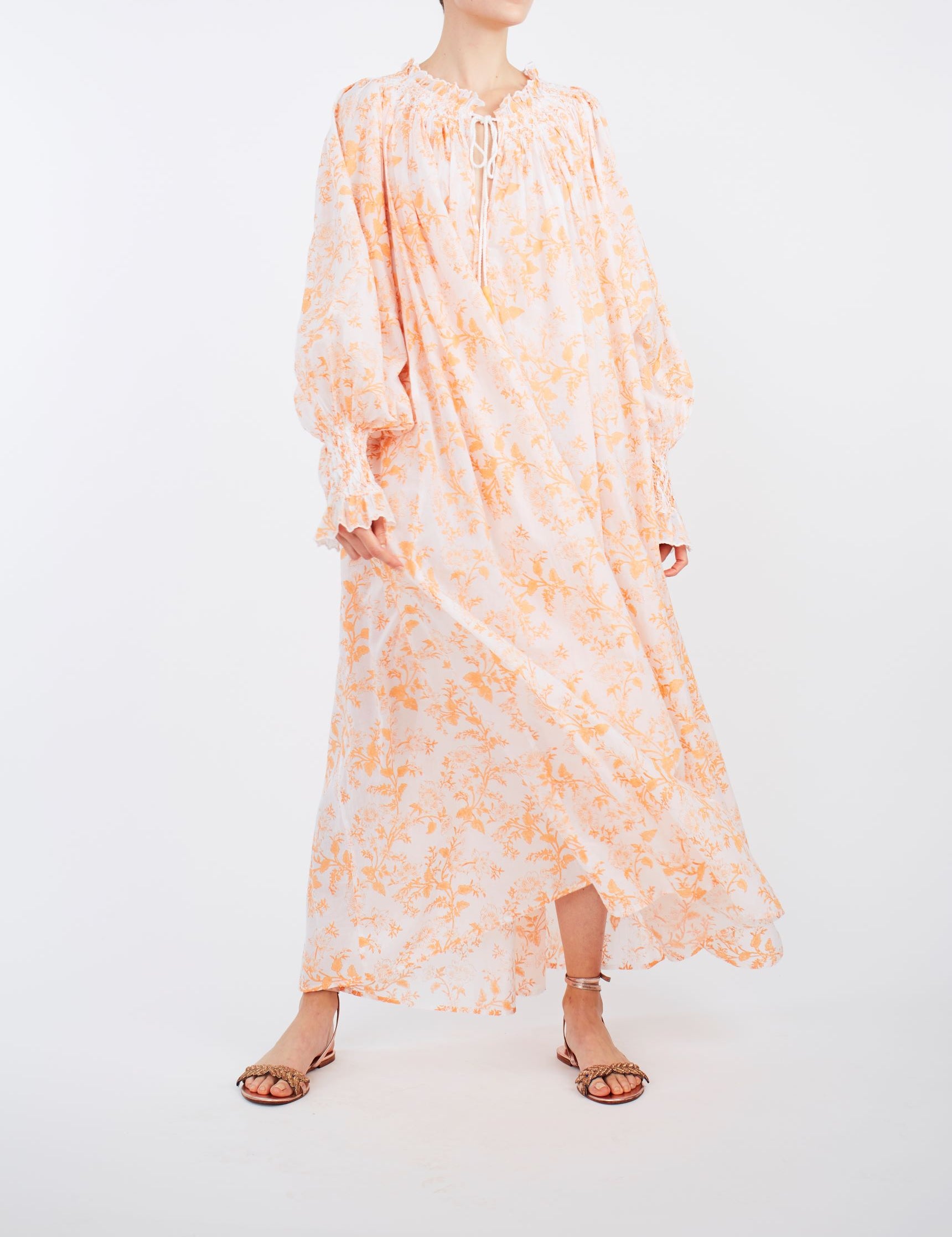 Vladia Chintz Apricot Dress by Thierry Colson