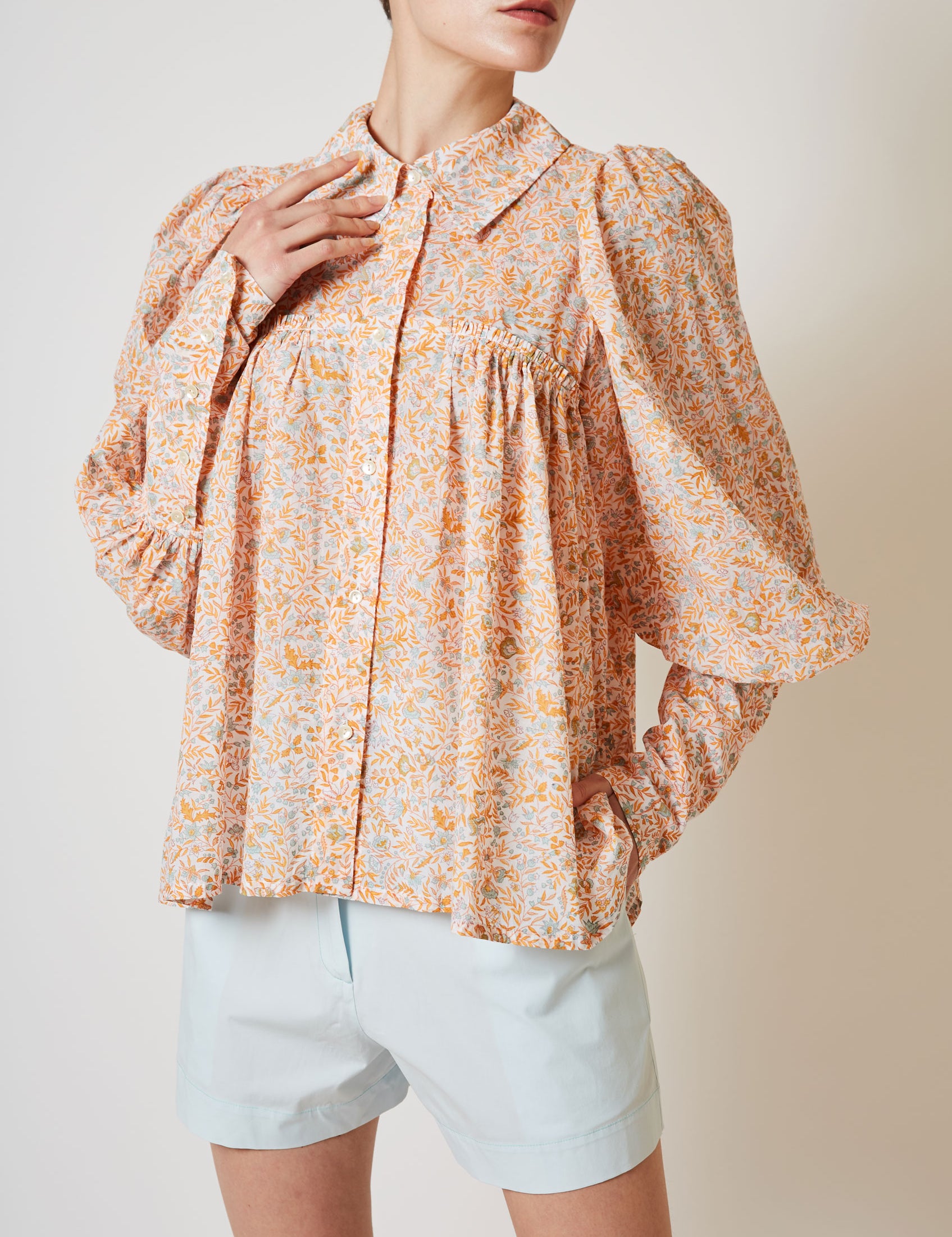 Wallis Floral Jaal Multico Mango Blouse by Thierry Colson 
