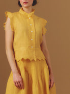 Yael Barocco Scallops Sunflower Vest by Thierry Colson