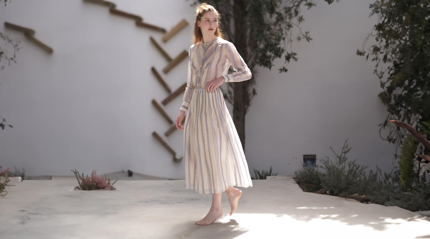 Spring Summer 2024 - "Chanderi Stripes" theme by Thierry COlson