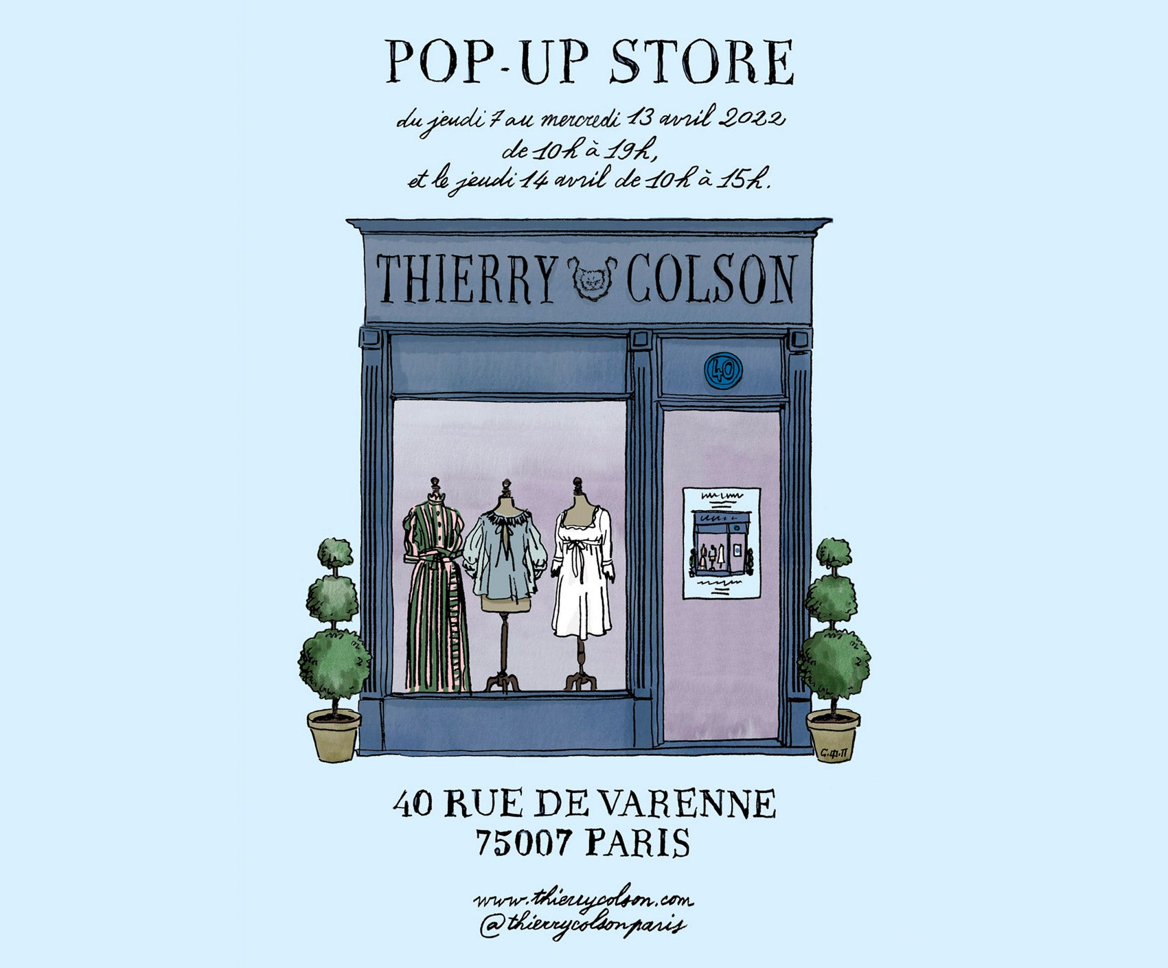 🇫🇷 POP UP STORE - From April 7th to April 14th 2022 🇫🇷
