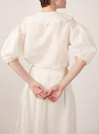 Vanina Blouse - Barocco Scallops - Off White