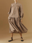 Large view of Yana Copper Blouse and Zazou Skirt - Pre Spring 2024 - Thierry Colson