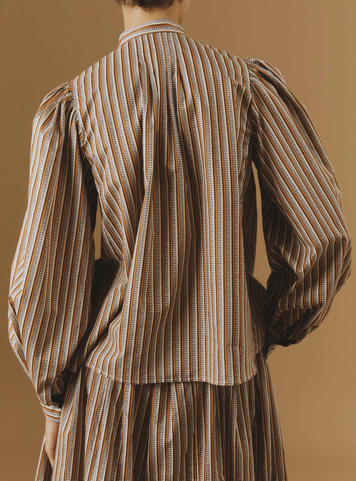 Back view of Yana Copper Blouse - Pre Spring 2024 - Thierry Colson