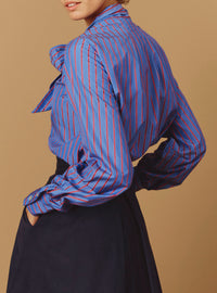 Alba Blouse - County - Bluet Cherry Stripes