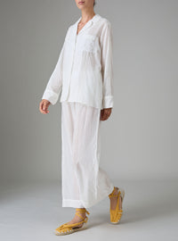 Albertine Pajamas set - Khadi Voile Lucknow - Off White