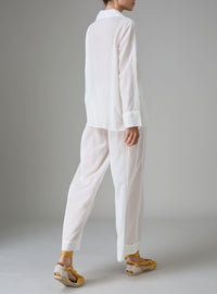 Albertine Pajamas set - Khadi Voile Lucknow - Off White