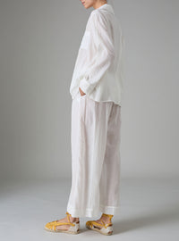 Albertine Pajamas set - Khadi Voile Lucknow - Off White