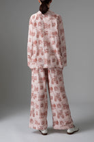 Back view of Copper Rose Albertine Pajamas - Toile de Jouy by Thierry Colson