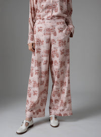 Albertine Pajamas - Toile de Jouy - Powder Pink / Copper
