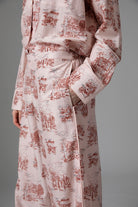 Pants detail of Copper Rose Albertine Pajamas - Toile de Jouy by Thierry Colson